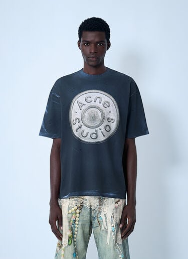 Logo Motif T-Shirt Acne Studios Logo Motif T-Shirt Black acn0162015
