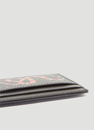 Gucci Kingsnake Print GG Supreme Cardholder Black guc0133061