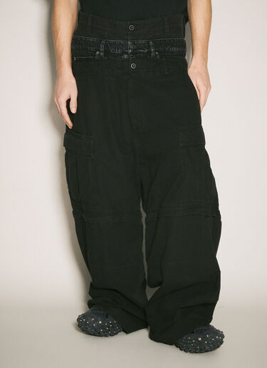 Balenciaga レイヤードカーゴパンツ ブラック bal0158008