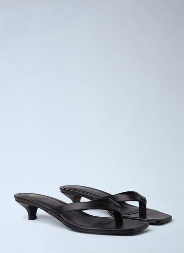 TOTEME Flip Flop Kitten Heels Black tot0251001