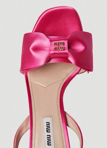 Miu Miu Bow Front Platforms Pink miu0250054