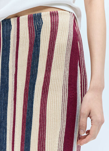 Bottega Veneta Stripe Knit Midi Skirt Multicolour bov0257013