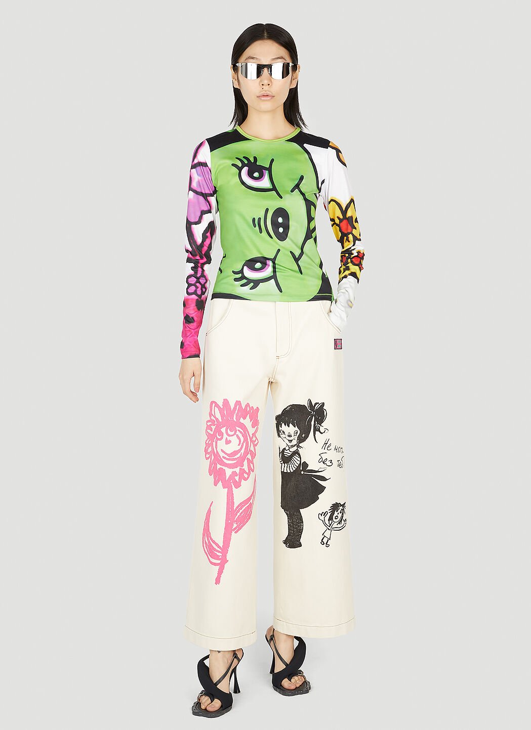 Chopova Lowena: マルチカラー Peggy 長袖Tシャツ | SSENSE 日本
