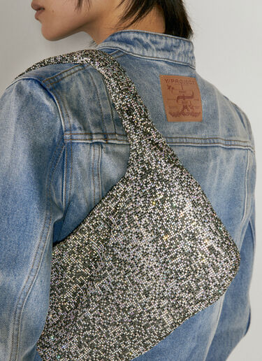 Crystal Mesh Armpit Bag KARA Crystal Mesh Armpit Bag Grey kar0253003