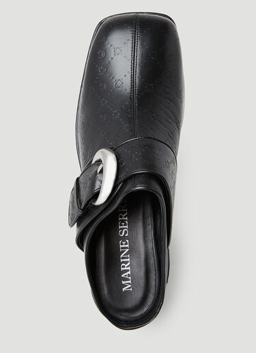 Marine Serre Monogram Platform Mules Black mrs0252042