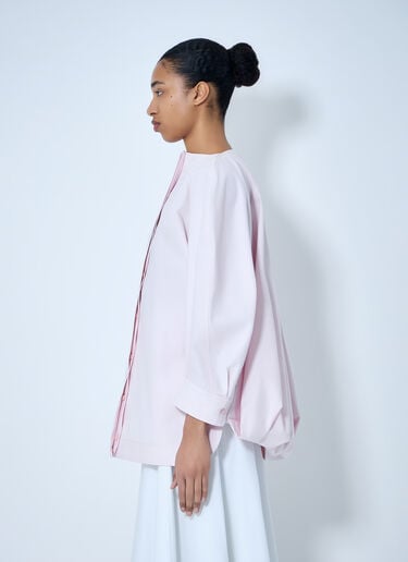 Jacquemus Structured Cotton Poplin Blouse Pink jac0264026
