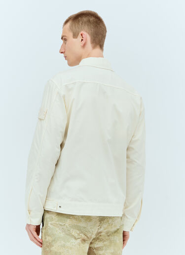 Stone Island Ghost Zip-Up Jacket Cream sto0156005