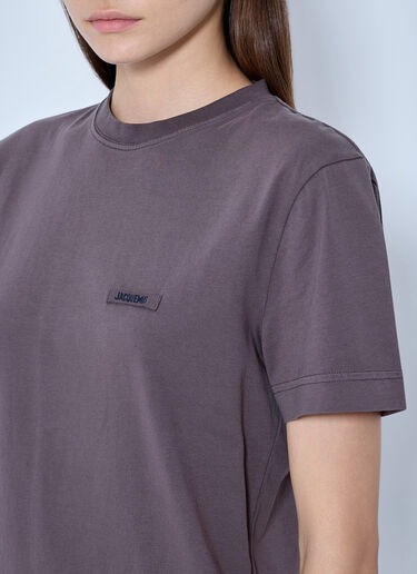 LN-CC® - Jacquemus: Gros Grain Crewneck T-Shirt - Purple Jacquemus Gros Grain Crewneck T-Shirt Purple jac0266028