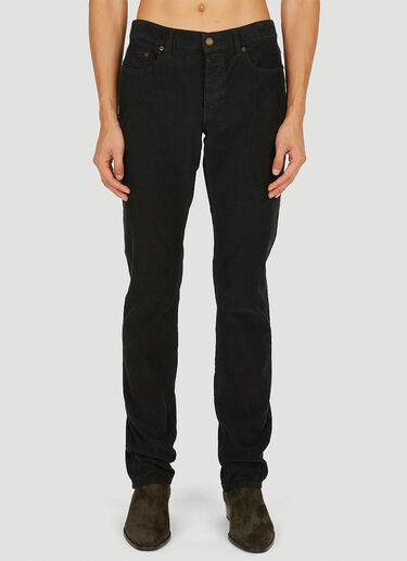 Saint Laurent Corduroy Pants Black sla0149019