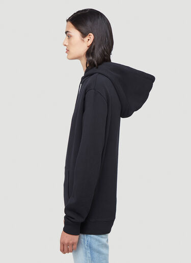Saint Laurent Logo-Print Hooded Sweatshirt Black sla0241111