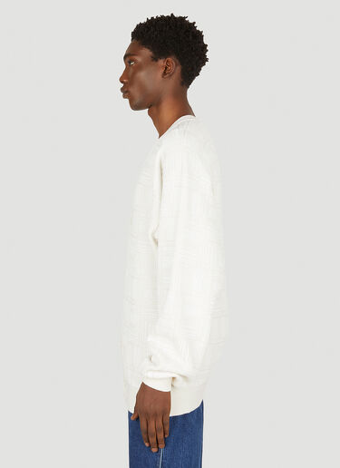 VTMNTS Barcode Cardigan White vtm0350005