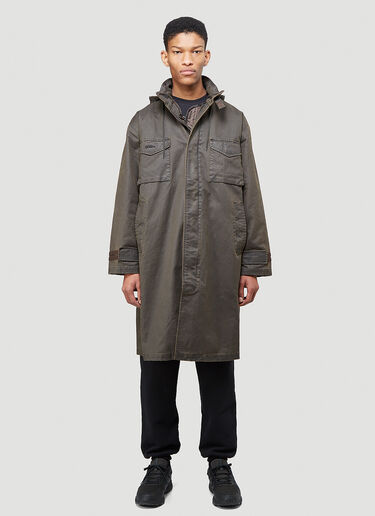 032C Bleached Parka Jacket Black cee0342001
