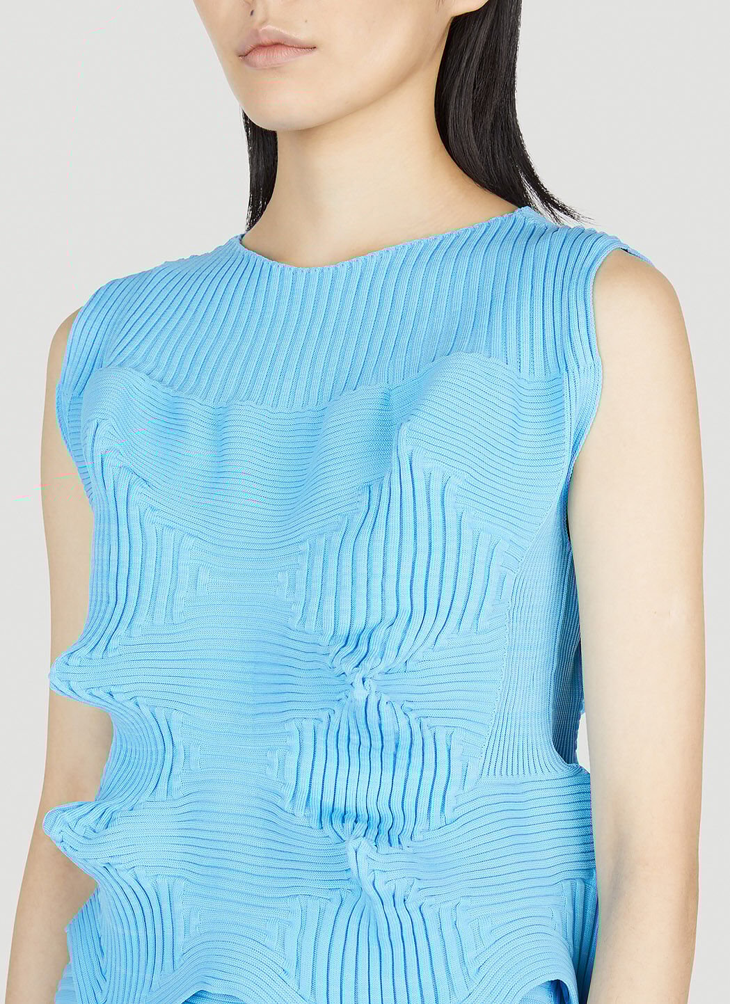 最新コレックション Linkage Women's' Miyake Issey Top LN-CC® | Blue in Tシャツ(半袖+袖なし)