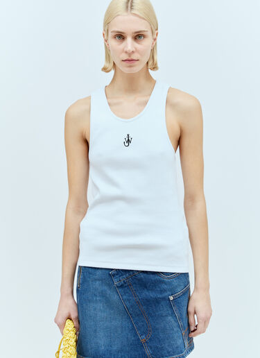 JW Anderson Anchor Embroidery Tank Top White jwa0255010