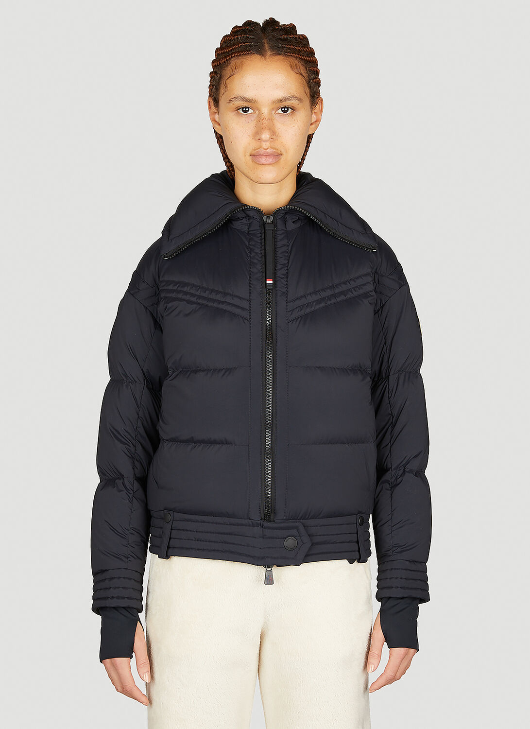 Shop Moncler Padded Chapelets Bomber Jacket In Black