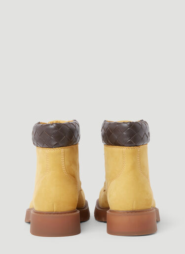 Bottega Veneta Haddock Lace-Up Ankle Boots Beige bov0154014