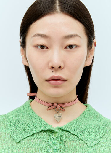 Acne Studios Musubi Charm Choker Pink acn0256046