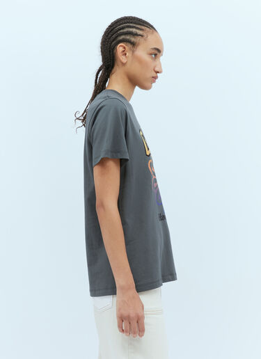 Flower Print T-Shirt GANNI Flower Print T-Shirt Grey gan0254016