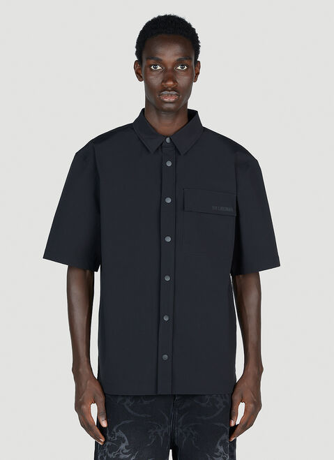 Han Kjøbenhavn Nylon Short Sleeve Shirt Black han0154004