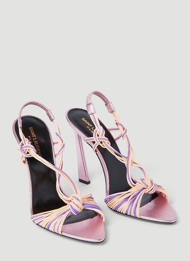 Saint Laurent Pool High Heel Sandals Pink sla0251177