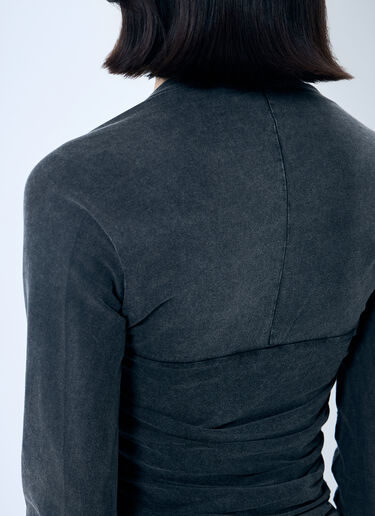 Alexander Wang Ruched Square Neck Top Grey awg0258004