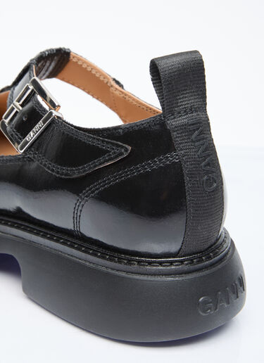 GANNI Everyday Buckle Mary Jane Shoes Black gan0255093