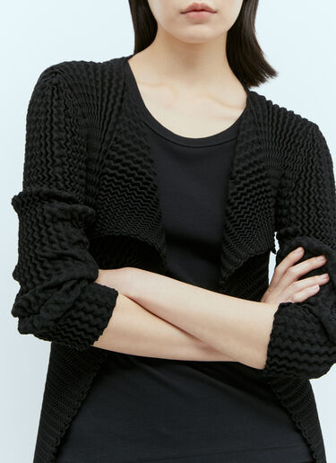 Issey Miyake Spongy BK/WT-28 Cardigan Black ism0255004