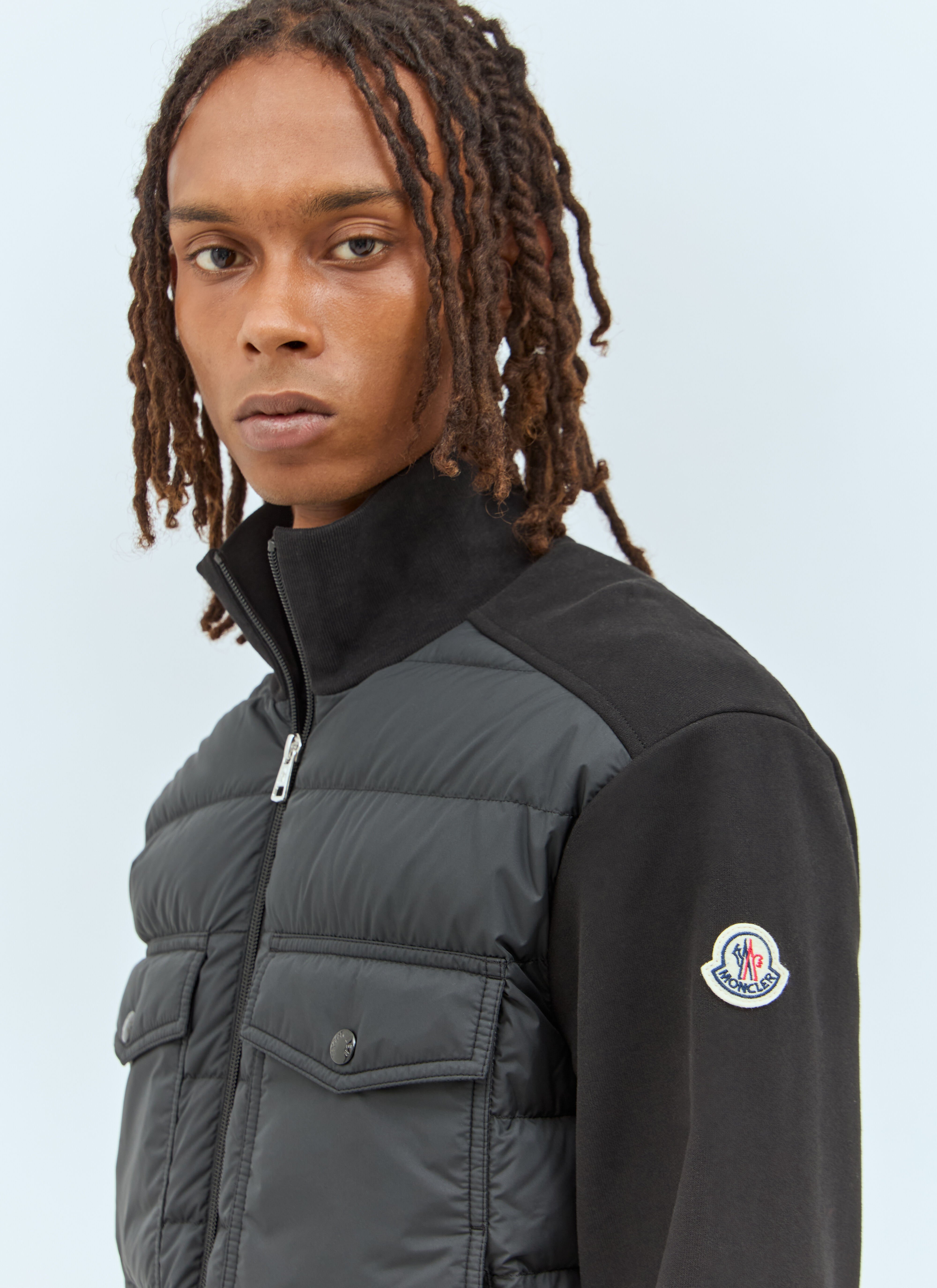 Moncler Men s Padded Zip Up Cardigan in Black LN CC