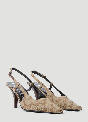Gucci GG Slingback Pump Heels Beige guc0253106
