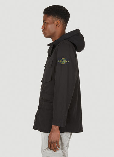 Stone Island Hooded Field Jacket Black sto0148019