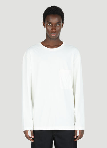 Lemaire Patch Pocket Long-Sleeve T-Shirt Cream lem0154007