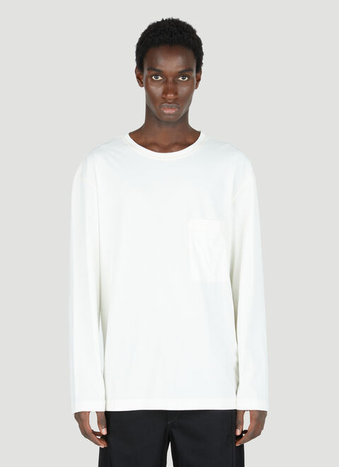 Lemaire Patch Pocket Long-Sleeve T-Shirt Black lem0154001