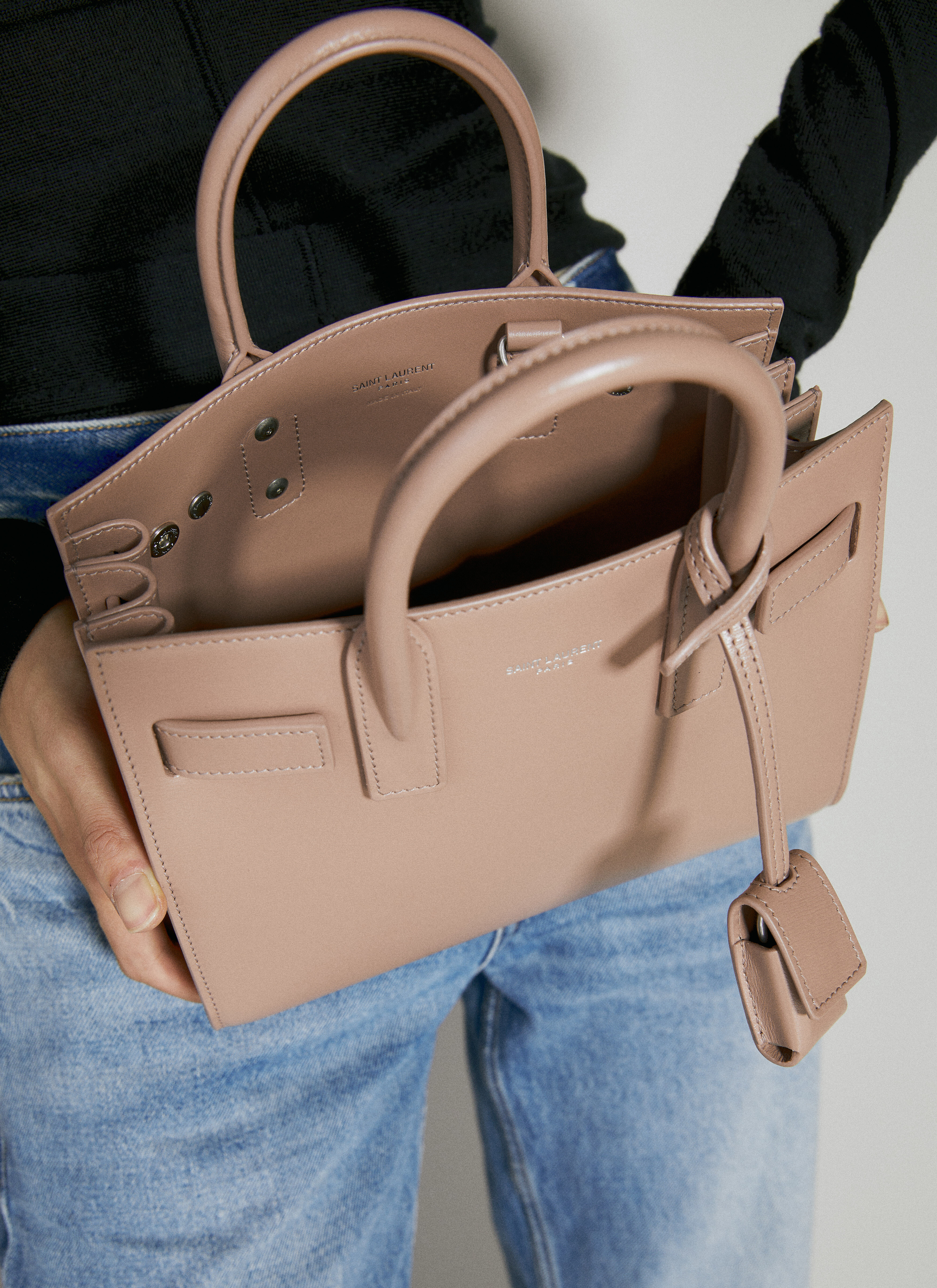Saint Laurent Women s Sac De Jour Nano Handbag in Pink LN CC