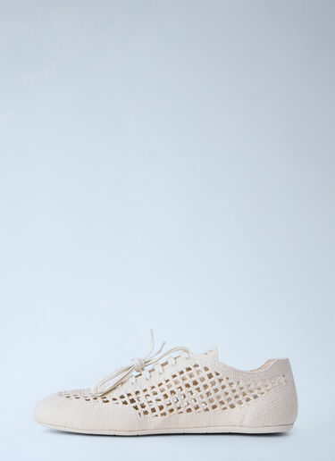 Prada Collapse Crochet Sneakers Cream pra0264041