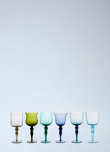 Set Of Six Glasses Bitossi Home Set Of Six Glasses Blue wps0692580