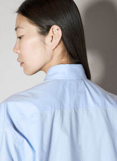 MM6 Maison Margiela Wide-Sleeved Poplin Shirt Blue mmm0255004