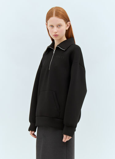 Gucci Logo Embossed Sweater Black guc0257036