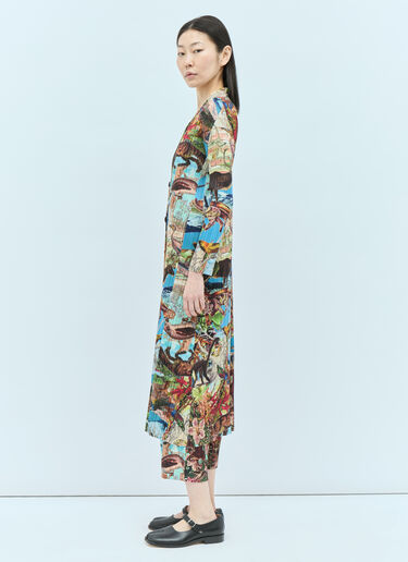 Pleats Please Issey Miyake Aurora Jungle Coat Multicolour plp0255011