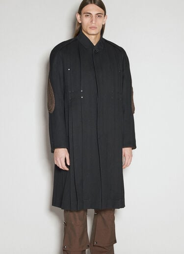 Kiko Kostadinov Deultum Pleated Coat Black kko0156006
