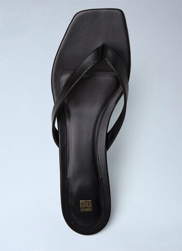 TOTEME Flip Flop Kitten Heels Black tot0251001