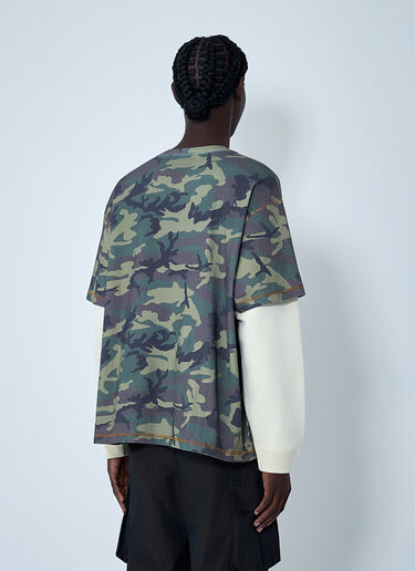 Layered Long Sleeve T-shirt Awake NY Layered Long Sleeve T-shirt Brown awa0162008