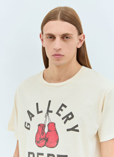 Gallery Dept. Boxing Merch T-Shirt Cream gdp0158014