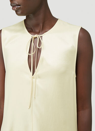Jil Sander Pleated Necktie Dress Yellow jil0244001
