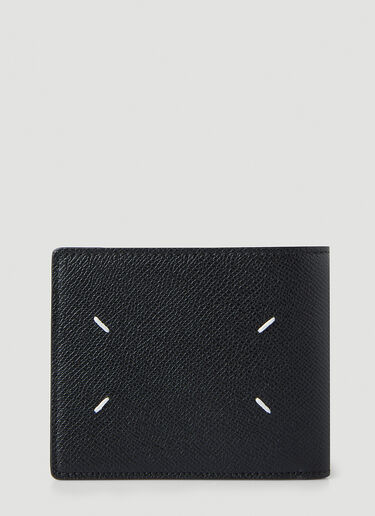 Maison Margiela Faux-Leather Folded Wallet Black mla0148029