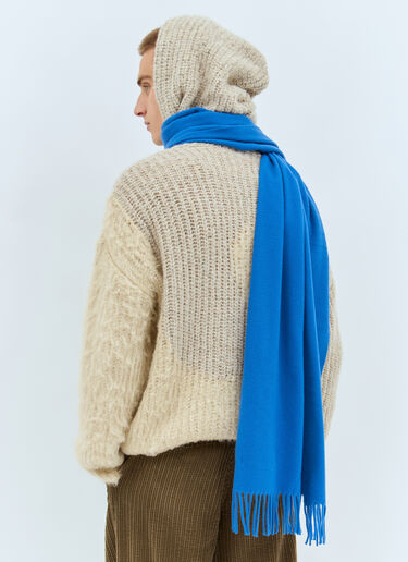 Acne Studios 내로우 프린지 울 스카프 블루 acn0157047
