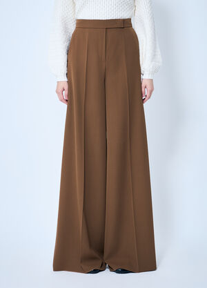 Max Mara Gabardine Wool Pants Brown max0259012