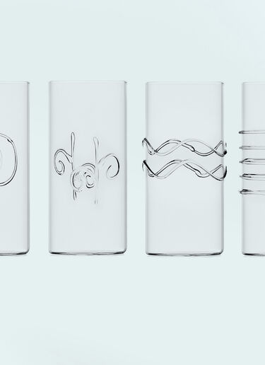 Set Of Six Decò Tall Glasses Ichendorf Milano Set Of Six Decò Tall Glasses Clear wps0691355