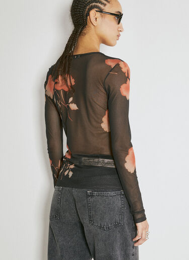 Our Legacy Super Slim Long Sleeve Mesh Top Black our0254015