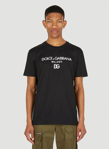 Dolce & Gabbana Embroidered Logo T-Shirt Black dol0148014