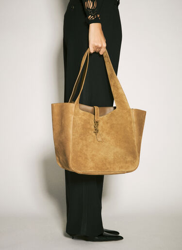 Saint Laurent Le 5 à 7 Bea Suede Shoulder Bag Brown sla0258029